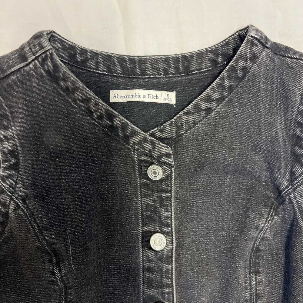 Abercrombie and finch Black Denim Button-Down Dress - Picture 5 of 7